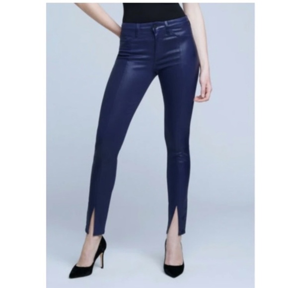 L'AGENCE Denim - L'Agence Blue Midnight Coated Jeans Jyothi High Rise 29